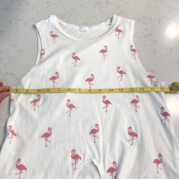 Flamingo Tank Top w Front Tie Waist - Picture 4 of 6